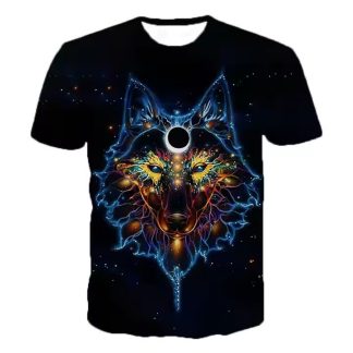 3D wolf T-shirt 001