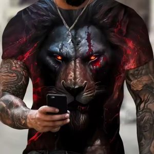 3D Lion T-shirt 002